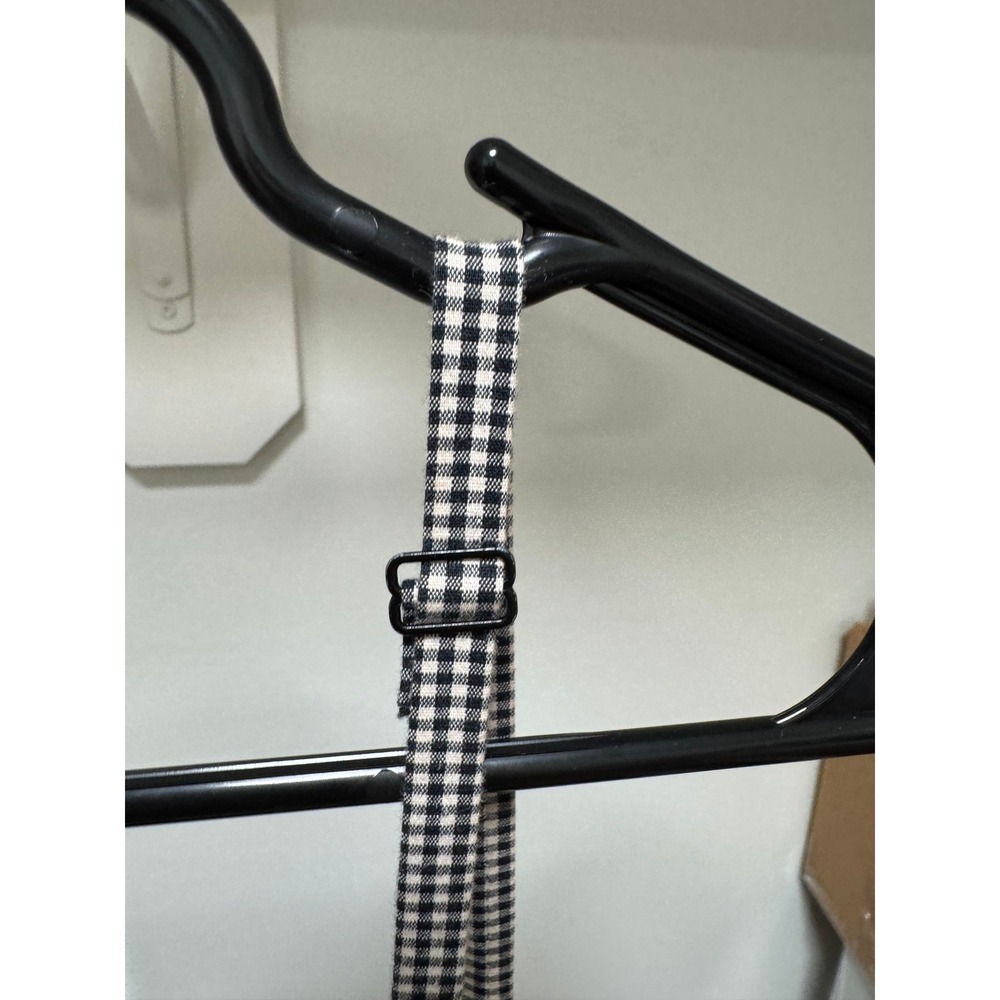 Ann Taylor LOFT Gingham Sheath Dress Womens 6 Black White Plaid Bow Retro‎ 90s - Picture 5 of 13